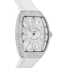 Franck Muller Vanguard V 32 SC AT FO AC.BLC (BLC.BLC AC) (White Dial, White Numbers, Medium Aftersetting)