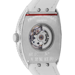 Franck Muller Vanguard V 32 SC AT FO AC.BLC (BLC.BLC AC) (White Dial, White Numbers, Medium Aftersetting)