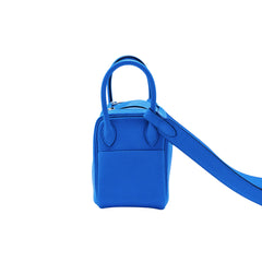 Hermes Mini Lindy Blue Hydra Clemence PHW W