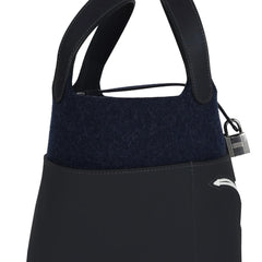 Hermès Picotin Go Team 18 Handbag in Dark Blue Felt and Bleu Caban Swift PHW W