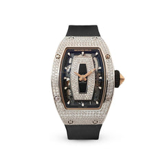 Richard Mille RM07-01 White Gold Full Set Diamonds (Black Lips)