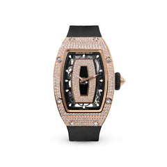 Richard Mille RM07-01 Rose Gold Full Set Diamonds (Black Lips)