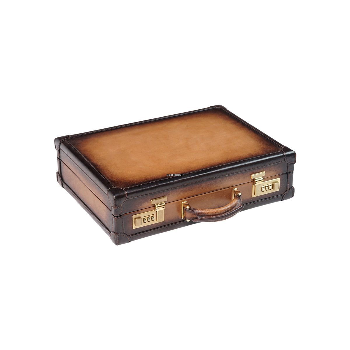 Bosphorus Watch Collector Case - Master Edition Patina Java Brown -  Size: For 10 Watches & 2 Pockets