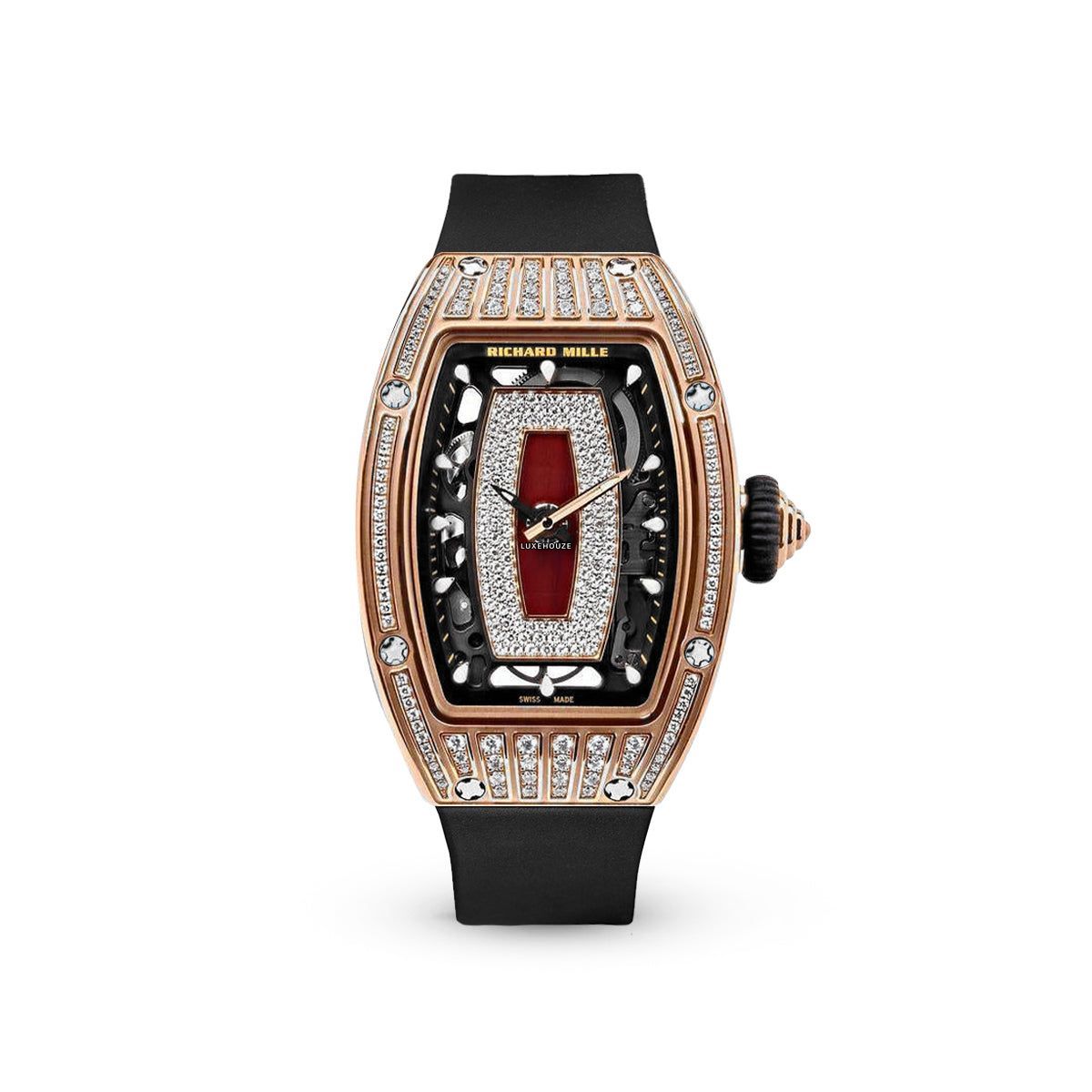 Richard Mille RM07-01 Rose Gold Medium Set Diamonds (Red Lips)