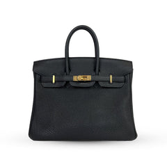 Hermes Birkin 25 Black Togo GHW W