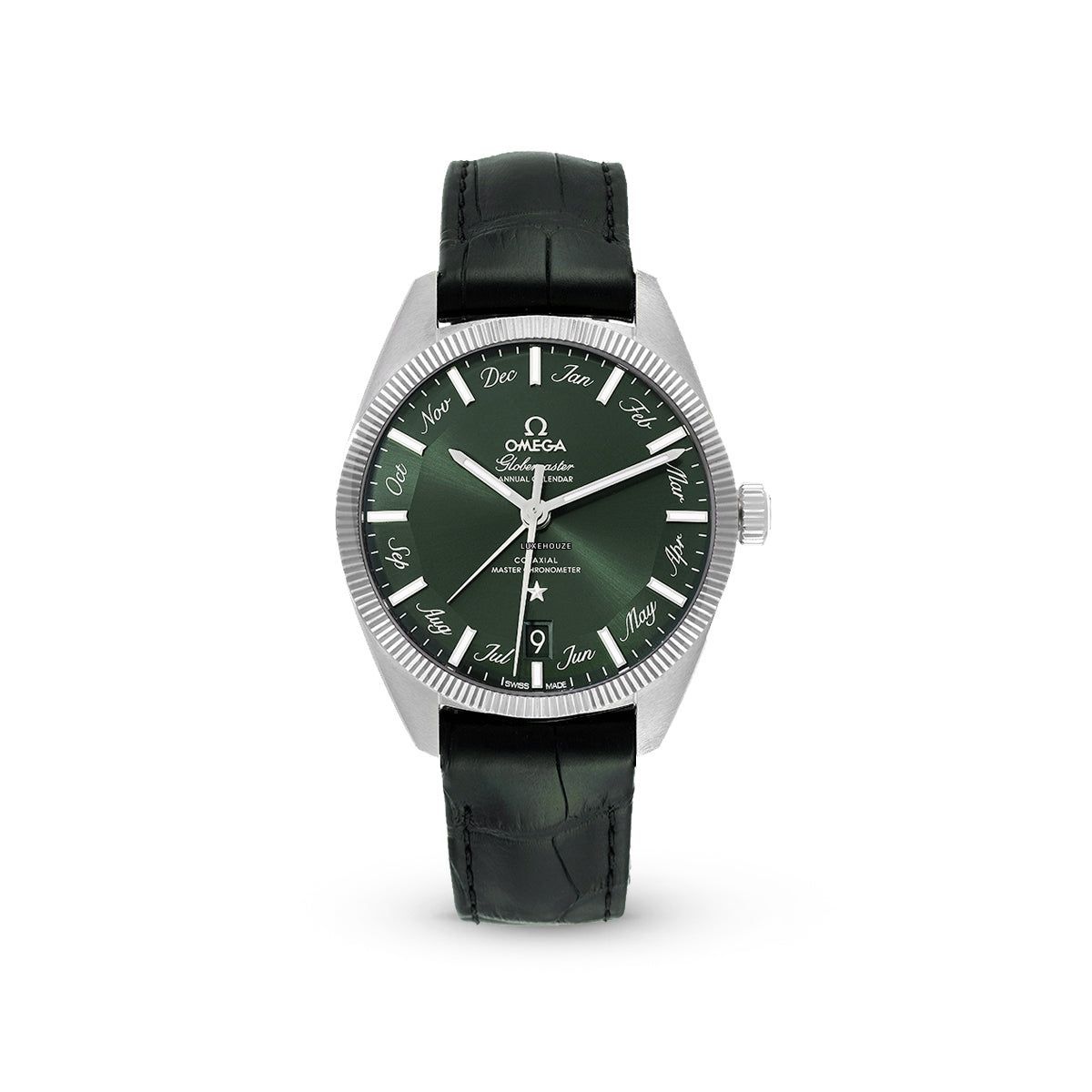 Omega Constellation Globemaster 13033412210001 Green Dial, Leather Strap