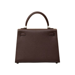 Hermes Kelly 25 Casaque Etoilee Rouge Sellier Black, Rose Darling Epsom PHW W