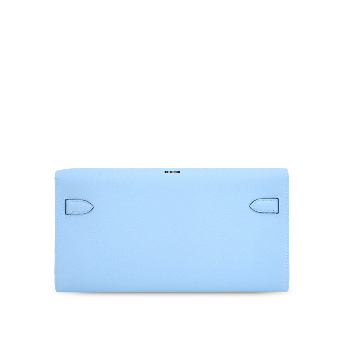 Hermes Kelly To Go Wallet Blue Celeste GHW W