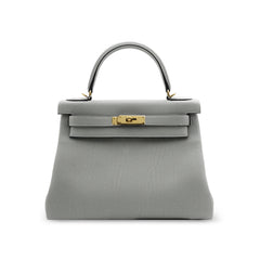 Hermes Kelly 28 Gris Mouette Togo GHW W