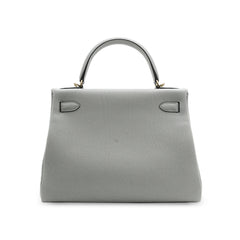 Hermes Kelly 28 Gris Mouette Togo GHW W