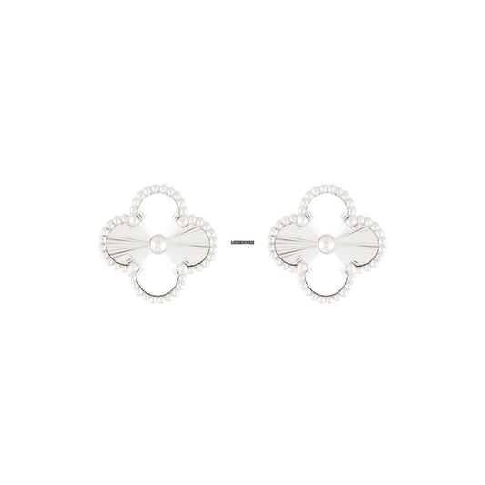 Van Cleef & Arpels Vintage Alhambra Earrings 18K White Gold VCARP9XF00