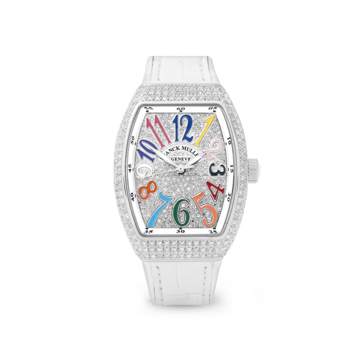 Franck Muller Vanguard V 32 SC AT FO AC.BLC (BLC.COL DRM AC) (White Dial, Color of Dreams, Full Aftersetting)
