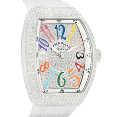Franck Muller Vanguard V 32 SC AT FO AC.BLC (BLC.COL DRM AC) (White Dial, Color of Dreams, Full Aftersetting)