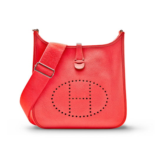 Hermès Evelyne PM Rose Jaipur Clemence PHW P