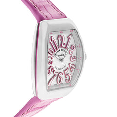Franck Muller Vanguard V 32 QZ AC.RS (BLC.BLC RS) White Dial, Pink Numbers