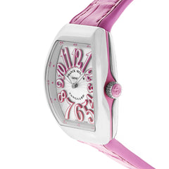 Franck Muller Vanguard V 32 QZ AC.RS (BLC.BLC RS) White Dial, Pink Numbers