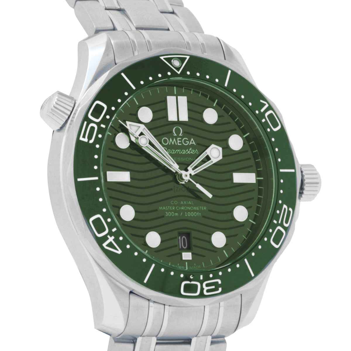 Omega Seamaster Diver 300M 21030422010001 Green Dial, Bracelet