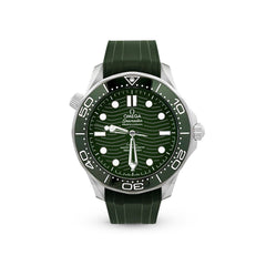 Omega Seamaster Co-Axial 300M 21032422010001 Green Dial, Rubber Strap