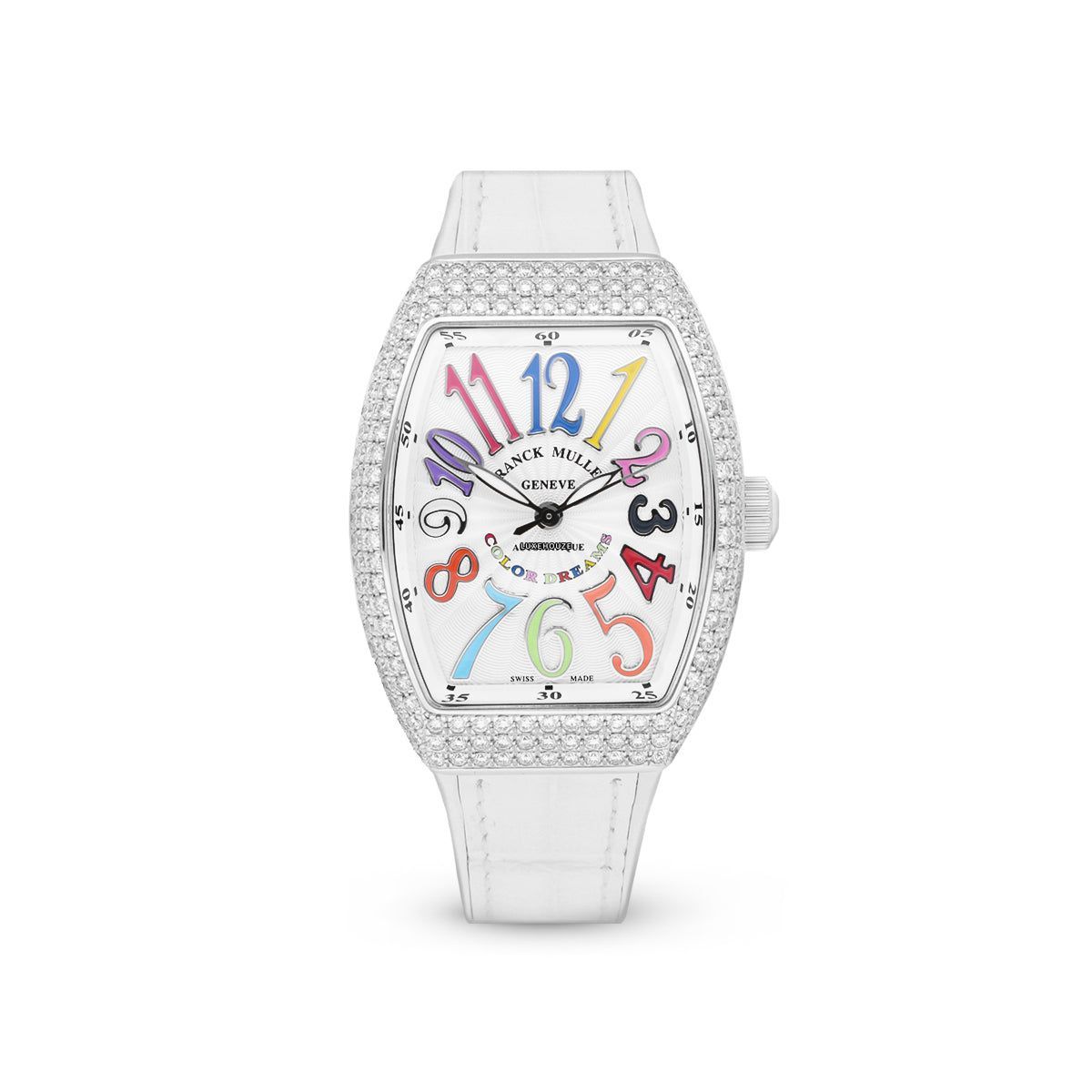 Franck Muller Vanguard V 32 SC AT FO AC.BLC (BLC.COL DRM AC) (White Dial, Color of Dreams, Medium Aftersetting)