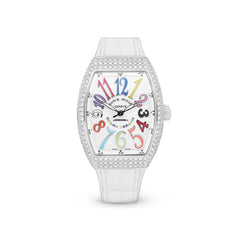 Franck Muller Vanguard V 32 SC AT FO AC.BLC (BLC.COL DRM AC) (White Dial, Color of Dreams, Medium Aftersetting)