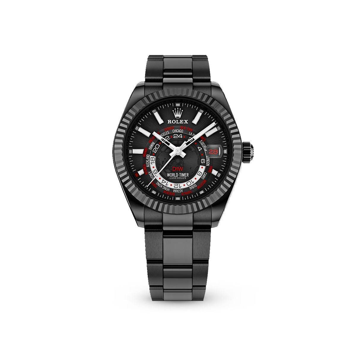 DiW World Timer Black DLC Red