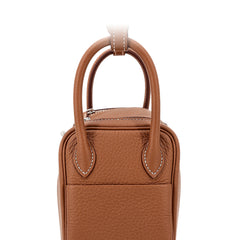 Hermes Mini Lindy Gold Clemence PHW W