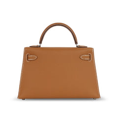 Hermès Kelly 20 Gold Epsom PHW W