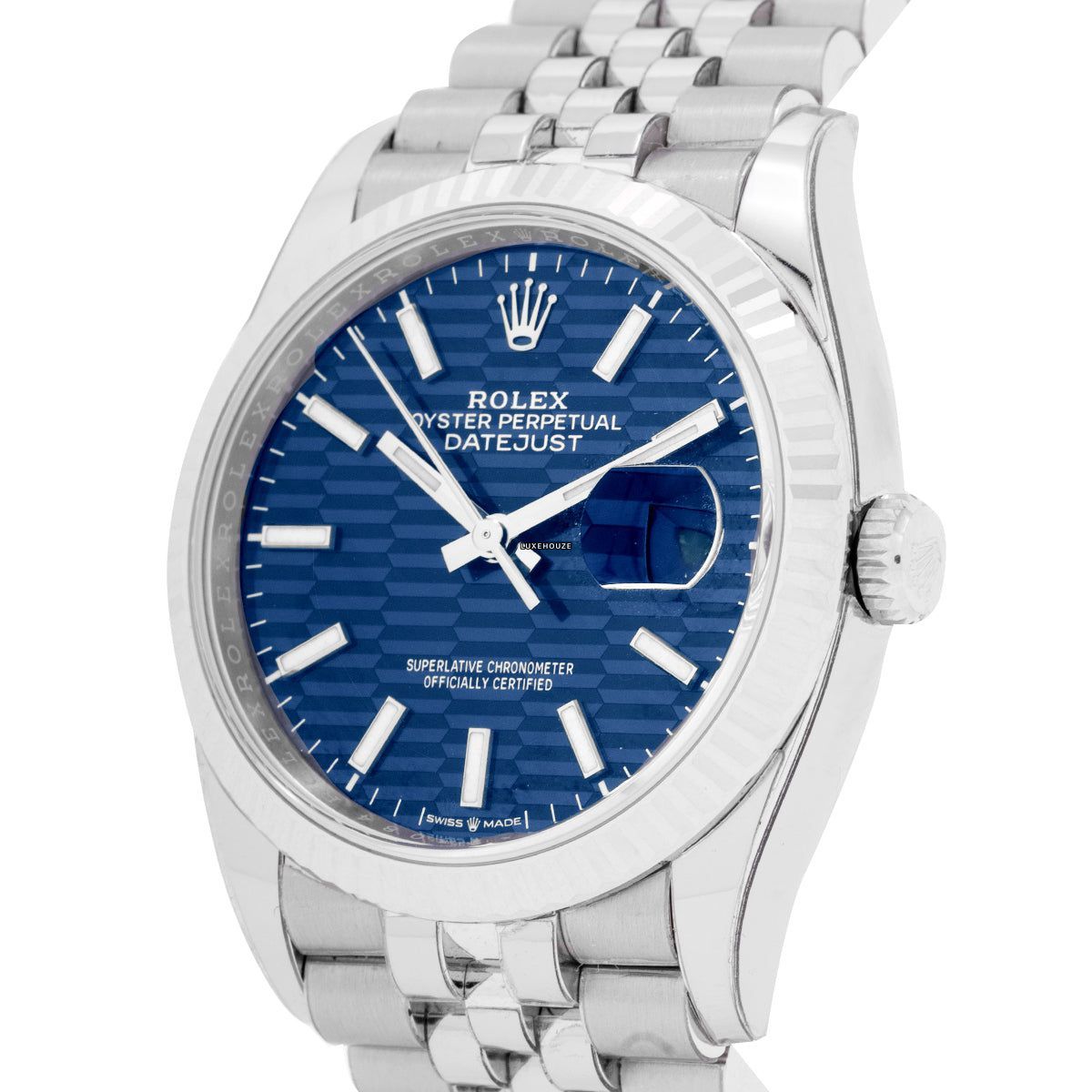 Rolex Datejust 36 126234 Blue Index Fluted Motif Jubilee