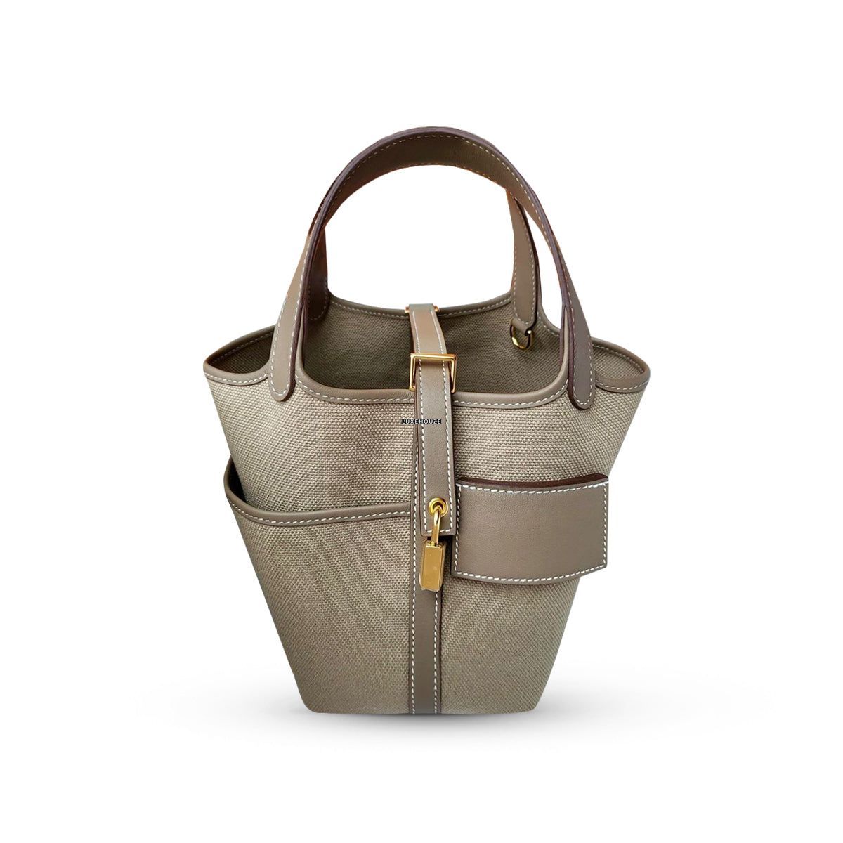 Hermes Picotin 18 Cargo Beige De Marfa Etoupe GHW W