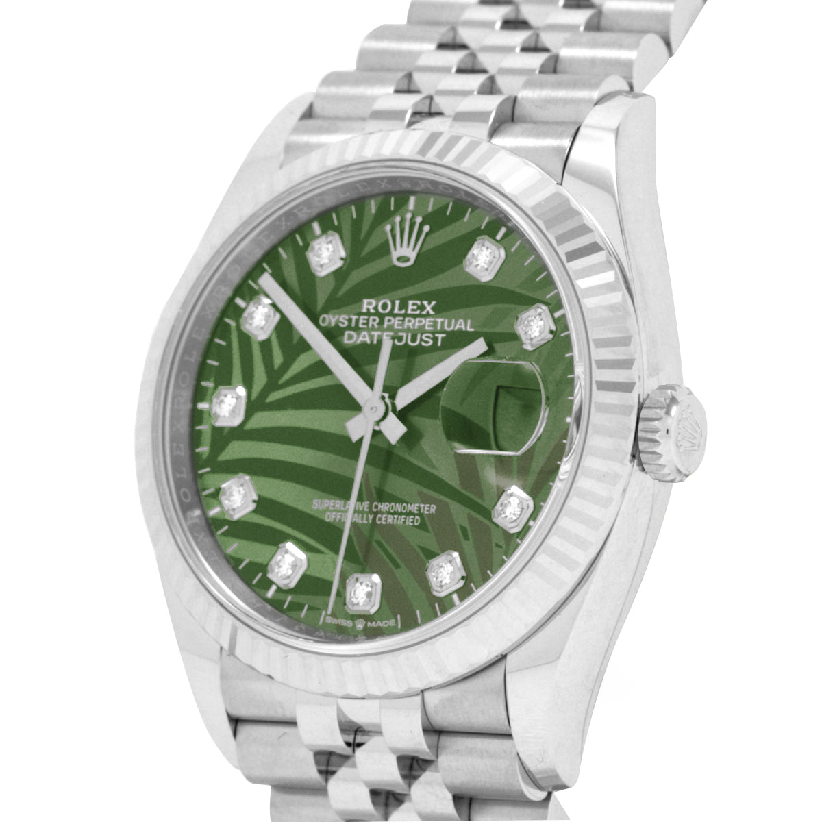 Rolex Datejust 36 126234G Green Palm Jubilee