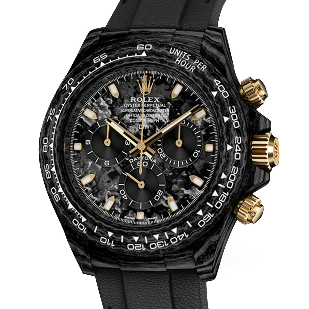 Rolex DiW Daytona Black and Gold Carbon