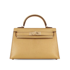 Hermes Kelly 20 Dore Metalic Chevre PBHW W