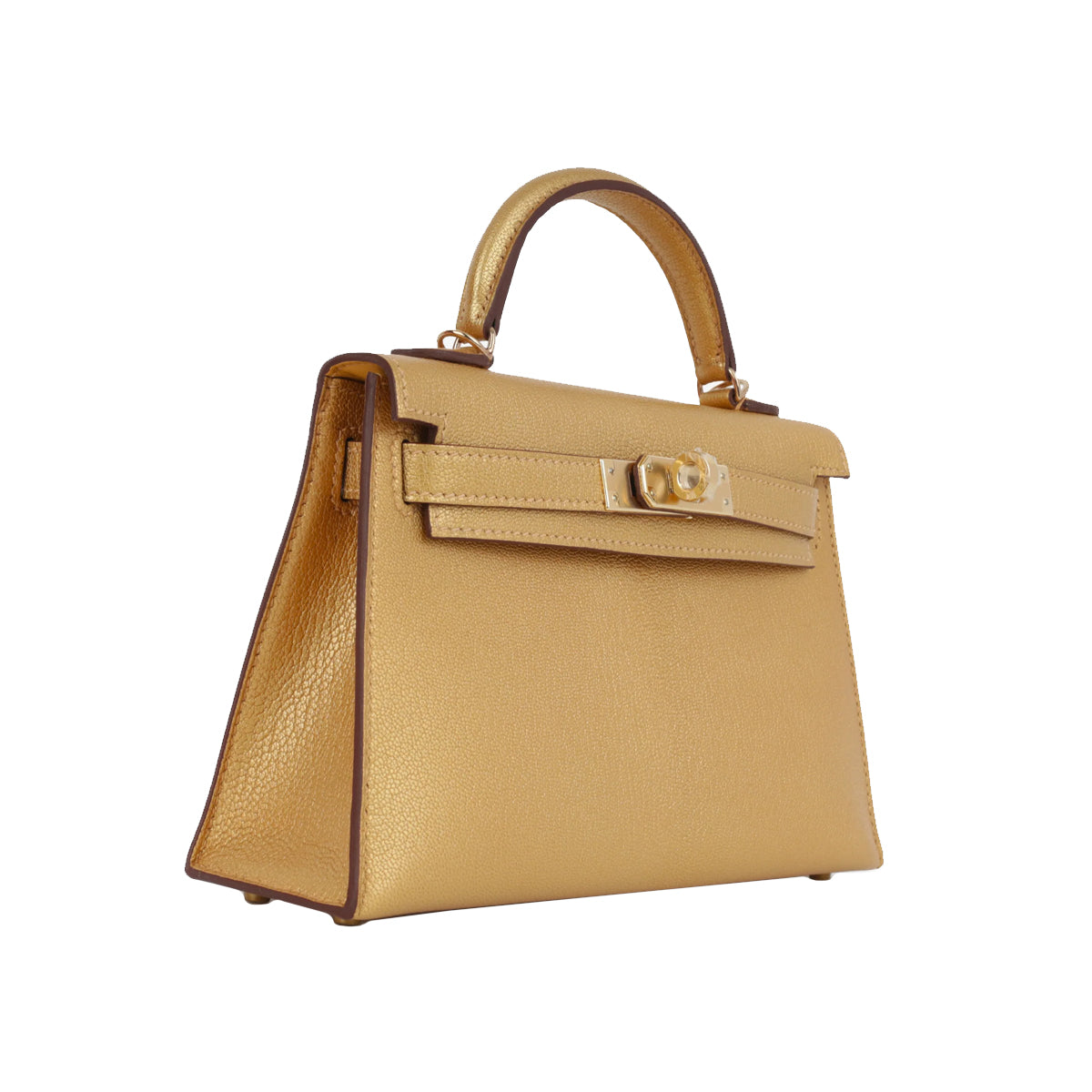 Hermes Kelly 20 Dore Metalic Chevre PBHW W