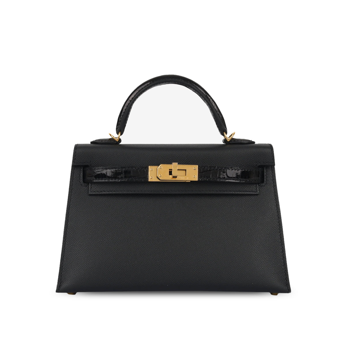 Hermes Kelly 20 Touch Black Madame/ Alligator GHW W