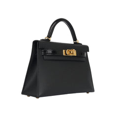 Hermes Kelly 20 Touch Black Madame/ Alligator GHW W