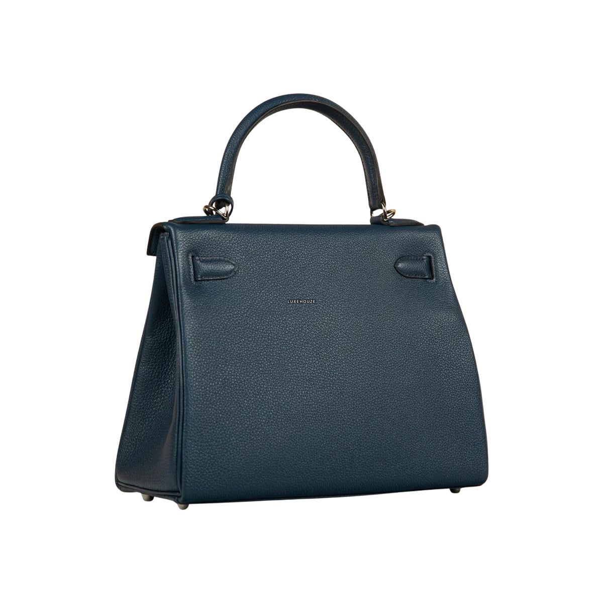 Hermes Kelly 28 Blue De Prusse Togo PHW W