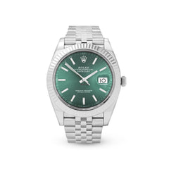  Rolex Datejust 41 126334 Mint Green Index Jubilee