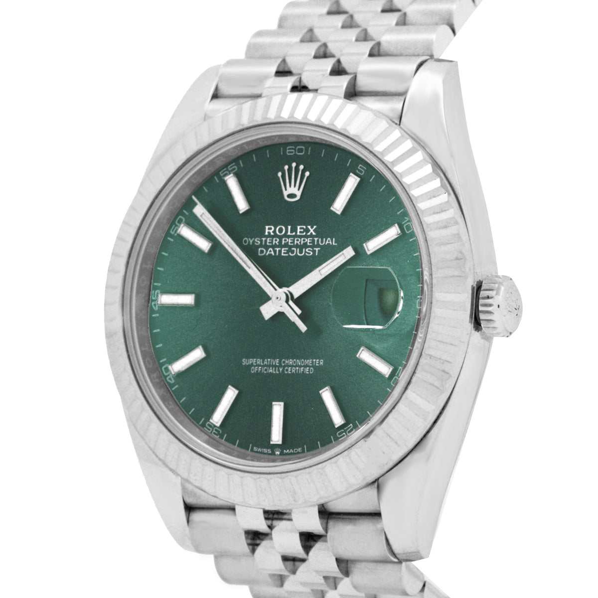 Rolex Datejust 41 126334 Mint Green Index Jubilee