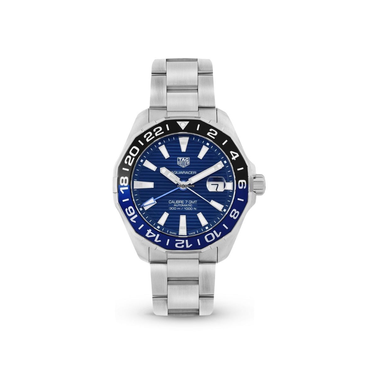 Tag Heuer Aquaracer WAY201T.BA0927 GMT Batman Blue Dial Steel Watches 