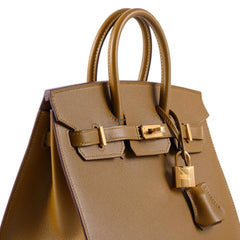 Hermes Birkin 25 Bronze Dore Madame Sellier GHW B