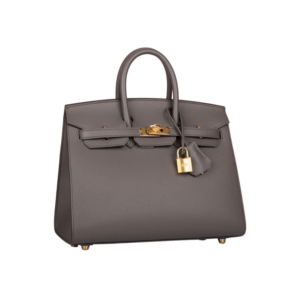 Hermes Birkin 25 Etain Epsom Sellier GHW U