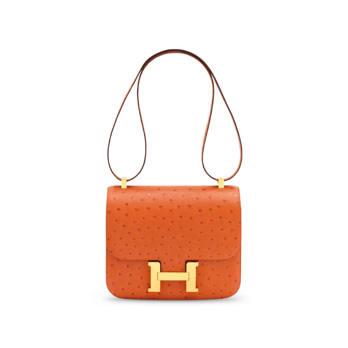 Hermès Constance 24 Orange Ostrich GHW X