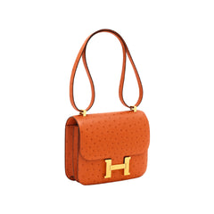 Hermès Constance 24 Orange Ostrich GHW X