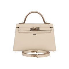 Hermes Kelly 20 Craie Epsom Sellier PBHW W