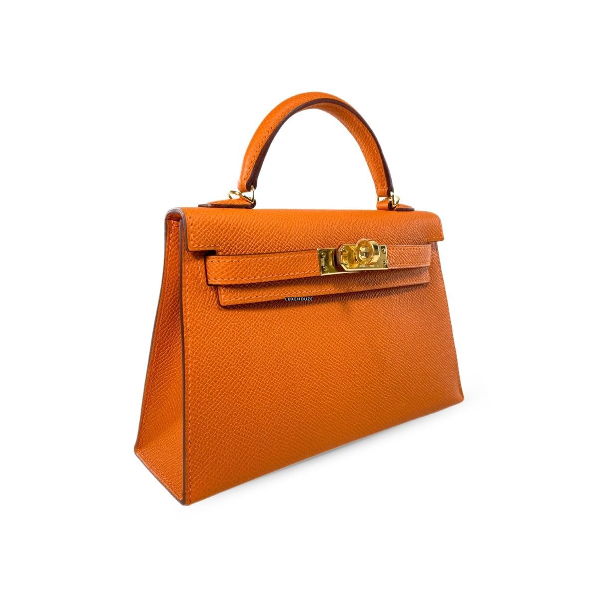 Hermes Kelly 20 Orange Epsom GHW W