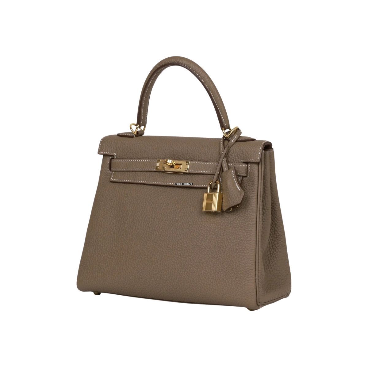 Hermes Kelly 25 Etoupe Togo GHW B 