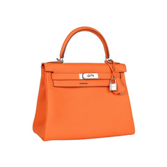 Hermes Kelly 28 Orange Minium Togo PHW W