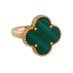 Van Cleef & Arpels Magic Alhambra Ring 18K Yellow Gold Malachite VCARO3AV00 