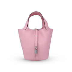 Hermes Picotin 18 Rose Sakura Clemence PHW W