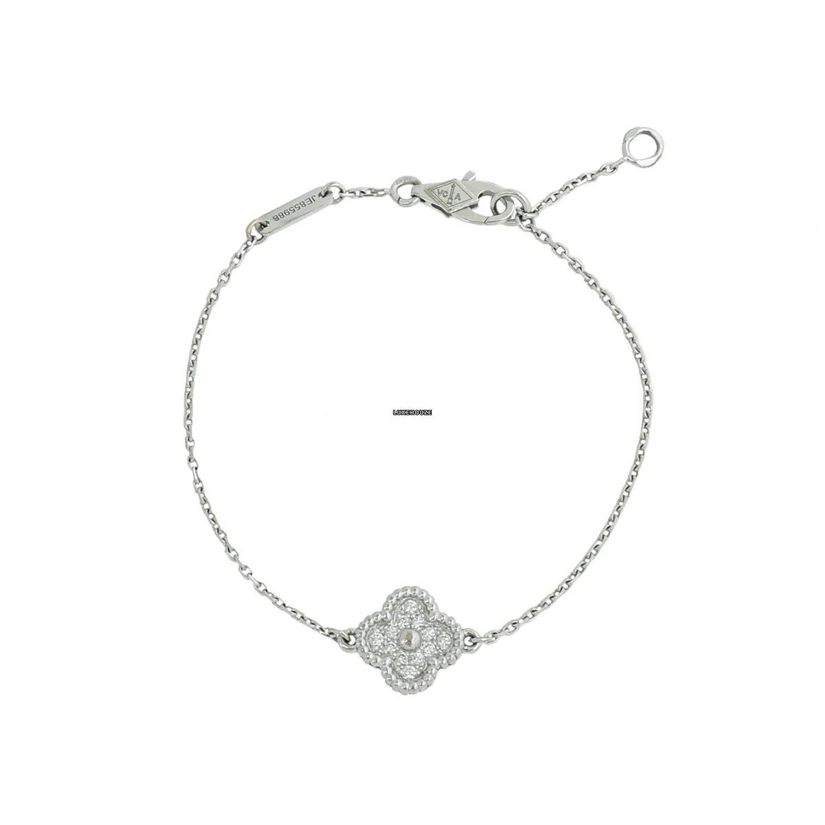 Van Cleef & Arpels Sweet Alhambra Bracelet 1 motif 18K White Gold Diamond VCARO85600